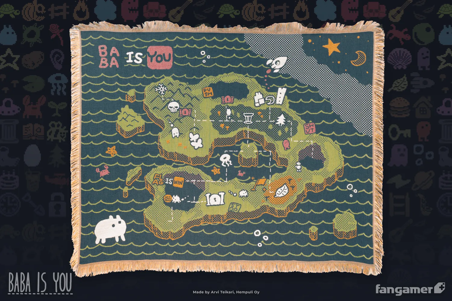 Fangamer Baba Is You Baba Is Blanket Kuscheldecke 127x152 cm